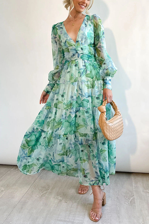 Bohorinda - Blumen Wickelkleid für Damen