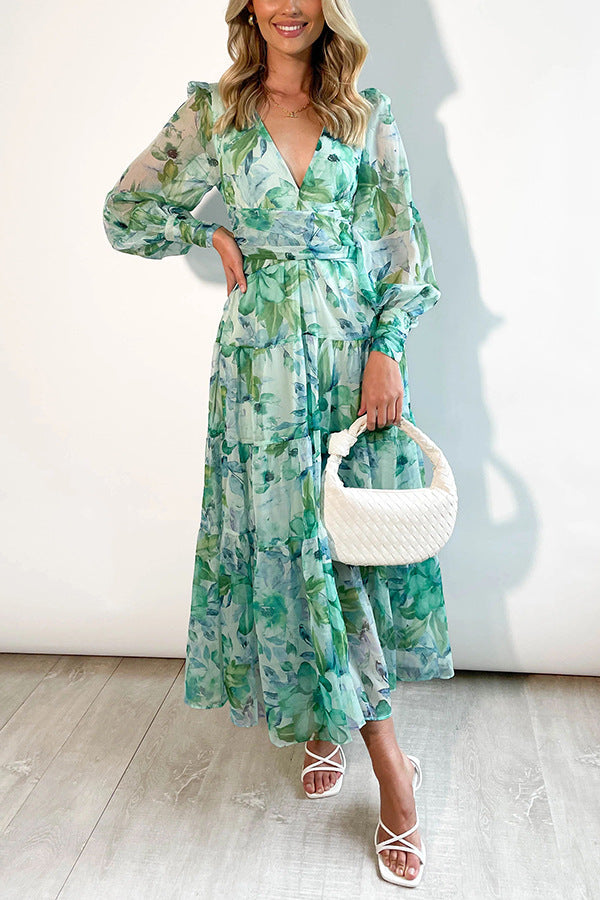 Bohorinda - Blumen Wickelkleid für Damen