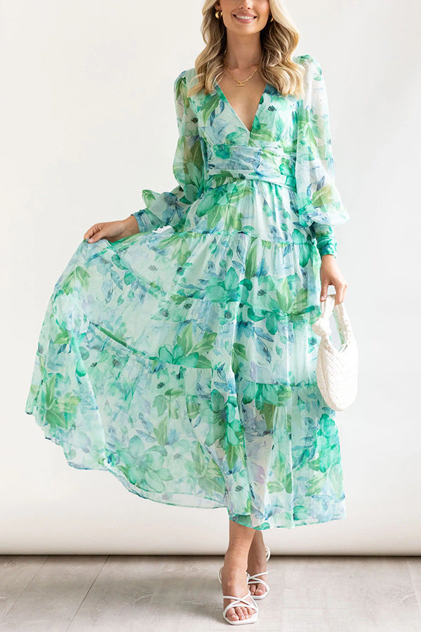 Bohorinda - Blumen Wickelkleid für Damen