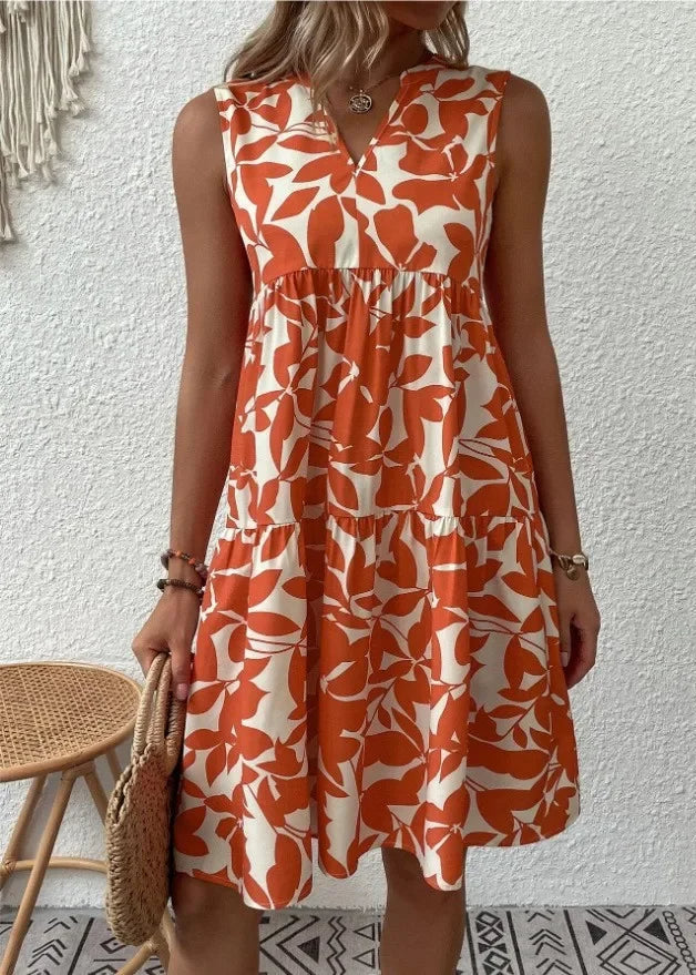ZARIA - Elegantes Sommerkleid mit V-Ausschnitt für Damen