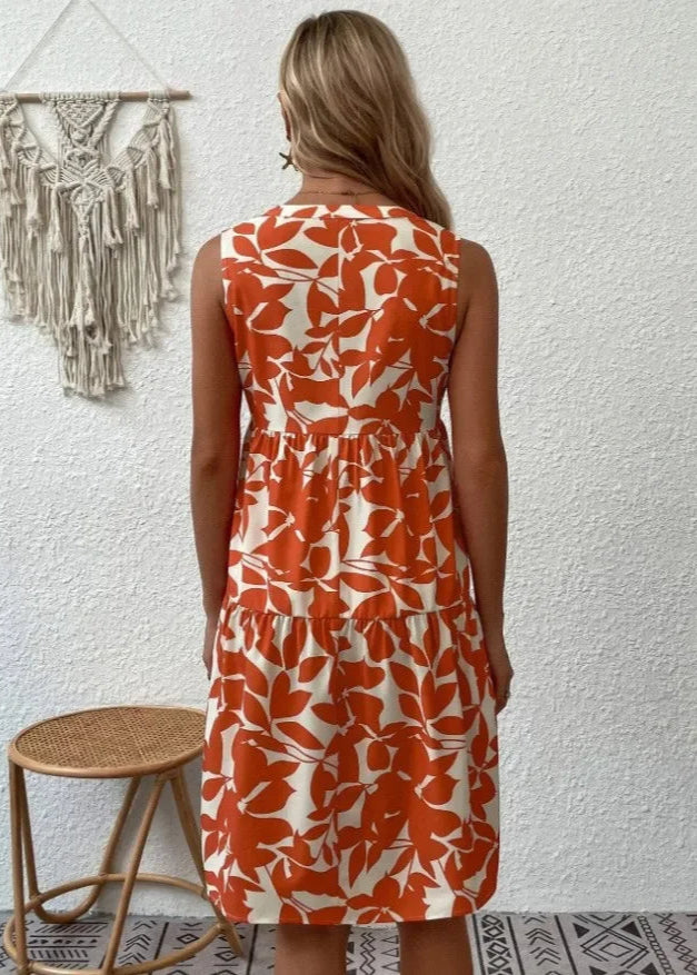 ZARIA - Elegantes Sommerkleid mit V-Ausschnitt für Damen