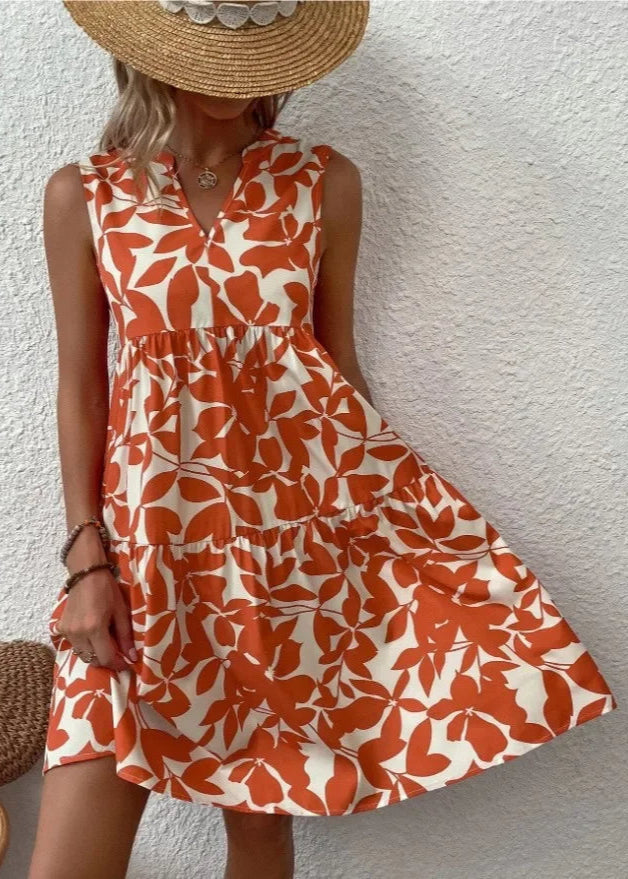 ZARIA - Elegantes Sommerkleid mit V-Ausschnitt für Damen