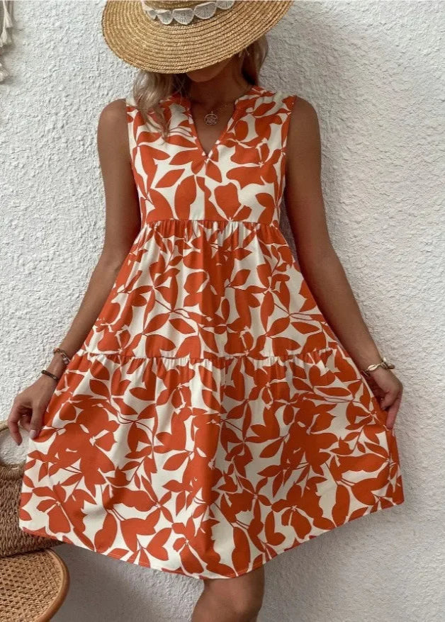 ZARIA - Elegantes Sommerkleid mit V-Ausschnitt für Damen