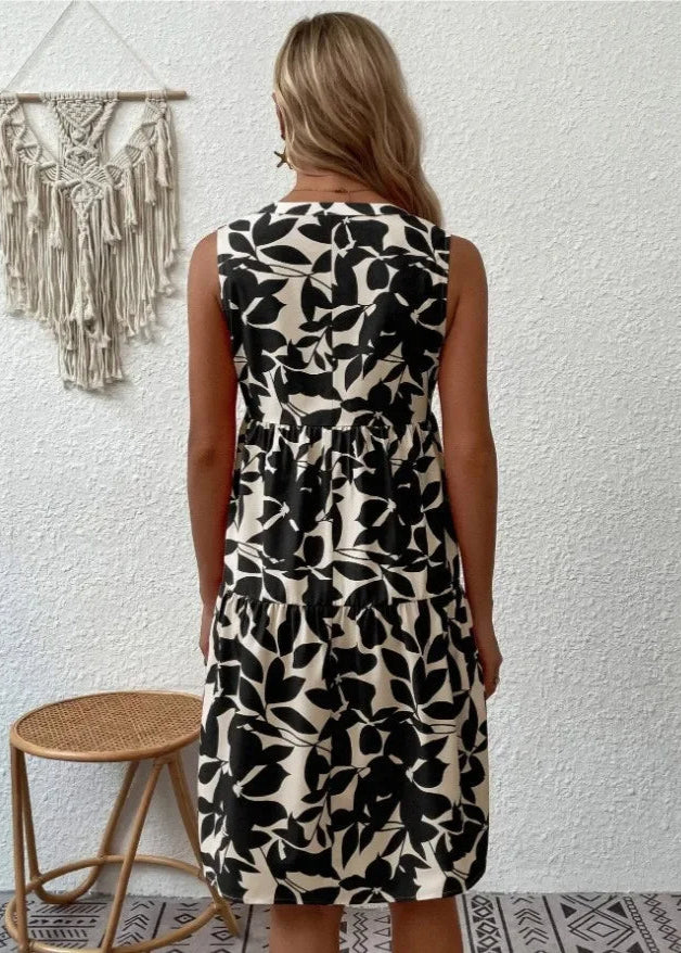 ZARIA - Elegantes Sommerkleid mit V-Ausschnitt für Damen