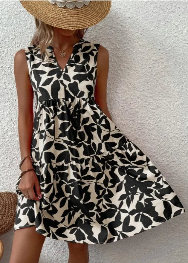 ZARIA - Elegantes Sommerkleid mit V-Ausschnitt für Damen