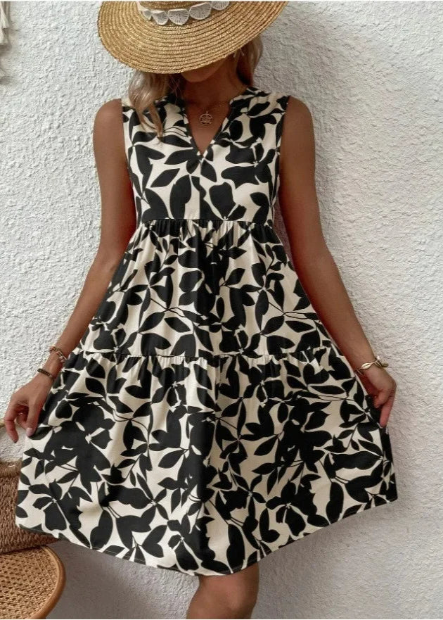 ZARIA - Elegantes Sommerkleid mit V-Ausschnitt für Damen