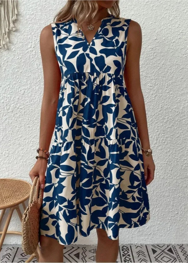 ZARIA - Elegantes Sommerkleid mit V-Ausschnitt für Damen