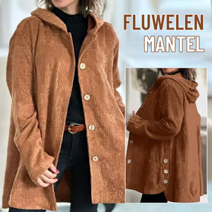 Fluwelen Mantel met Capuchon | Warm, zacht en perfect voor de herfst
