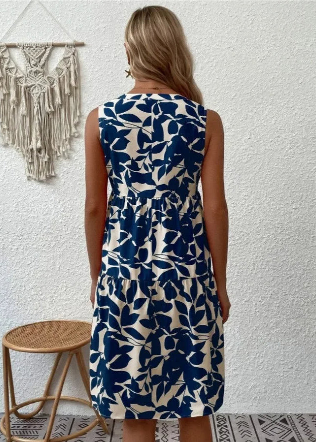 ZARIA - Elegantes Sommerkleid mit V-Ausschnitt für Damen