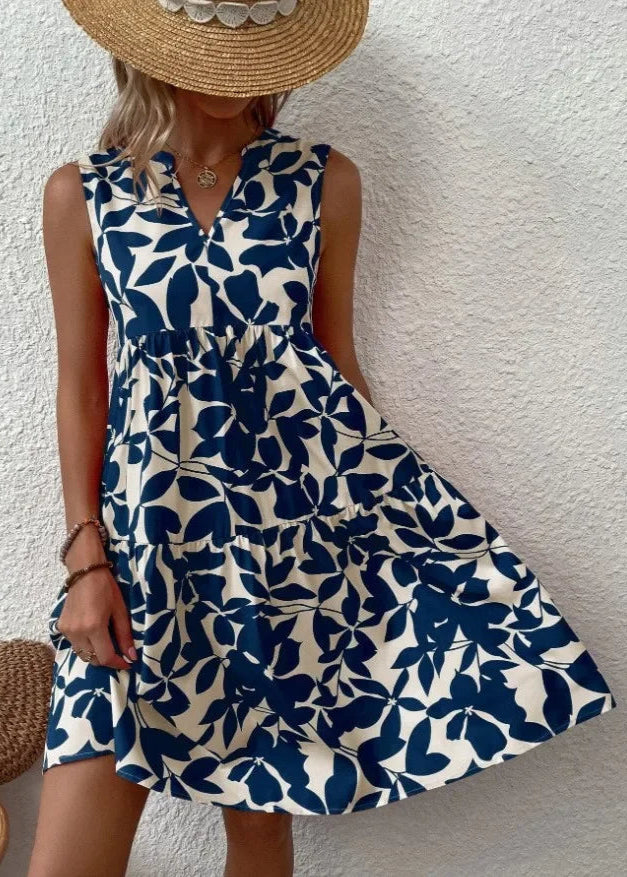 ZARIA - Elegantes Sommerkleid mit V-Ausschnitt für Damen