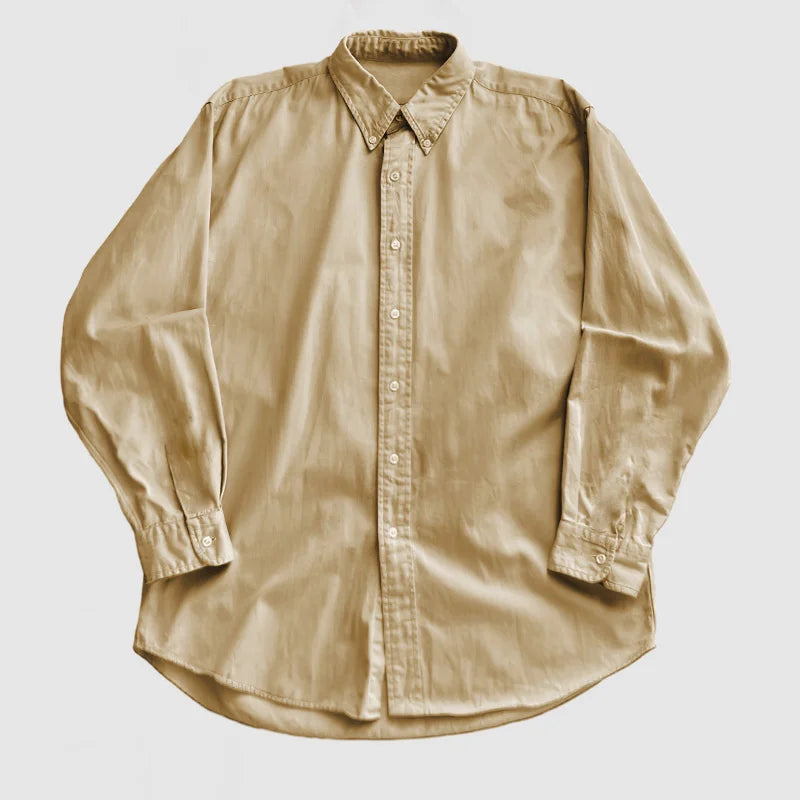 ALEX - Herenhemd Vintage Gewassen Lange Mouwen voor Lente en Zomer