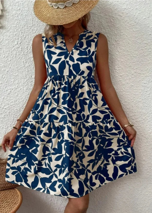 ZARIA - Elegantes Sommerkleid mit V-Ausschnitt für Damen