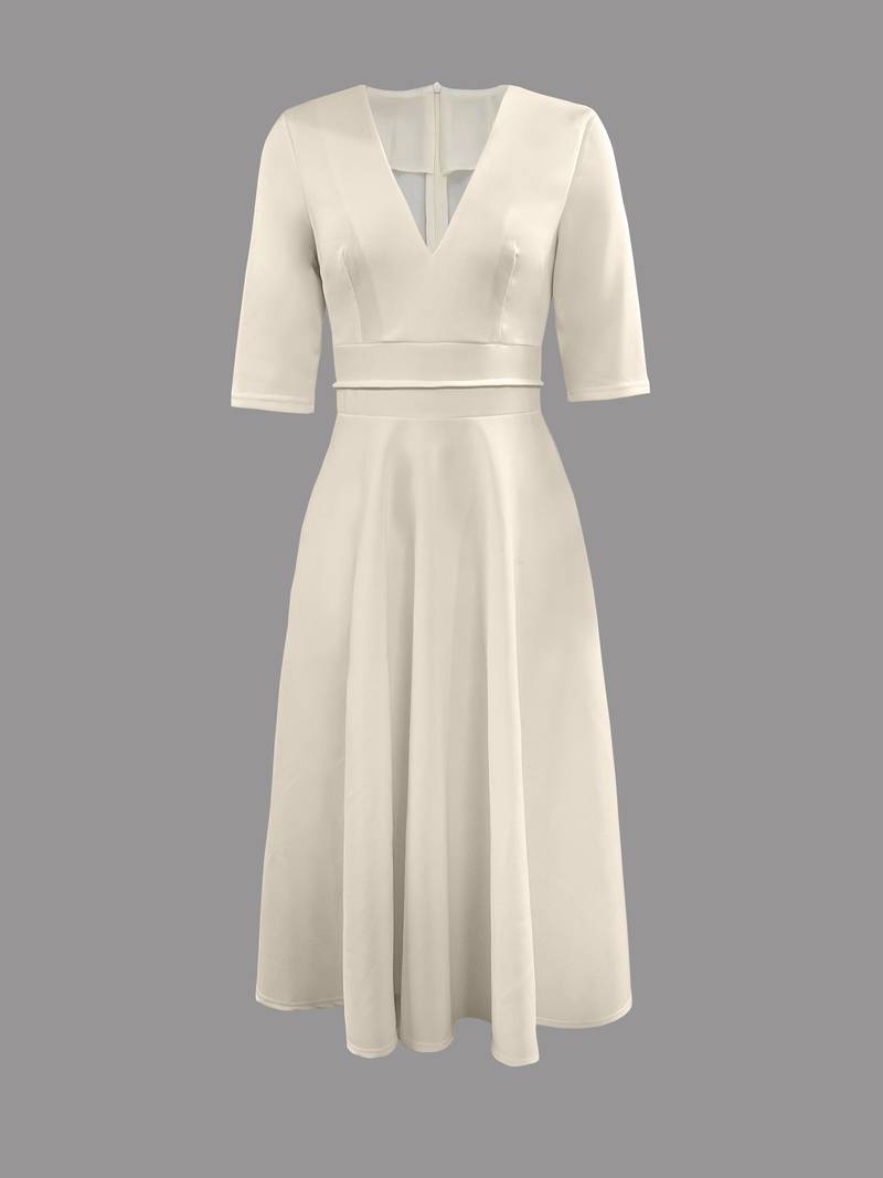 LIVIA - Elegantes Kleid mit V-Ausschnitt für Damen