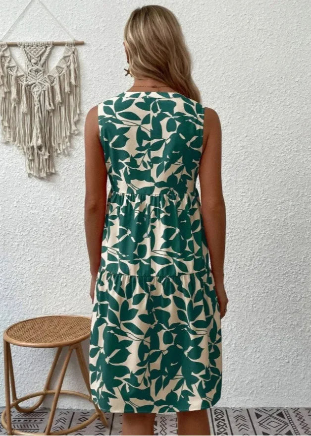 ZARIA - Elegantes Sommerkleid mit V-Ausschnitt für Damen