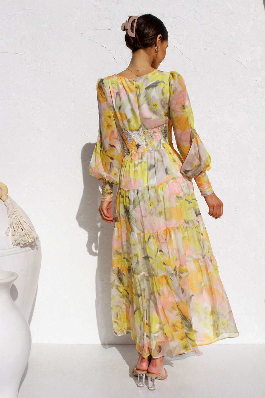 Bohorinda - Blumen Wickelkleid für Damen