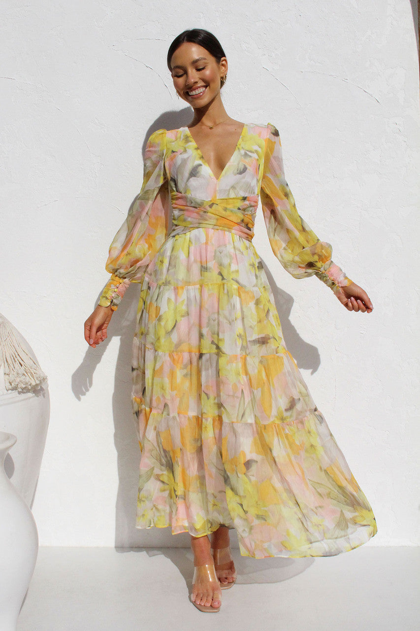 Bohorinda - Blumen Wickelkleid für Damen