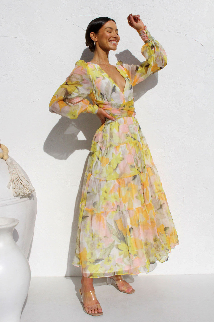 Bohorinda - Blumen Wickelkleid für Damen