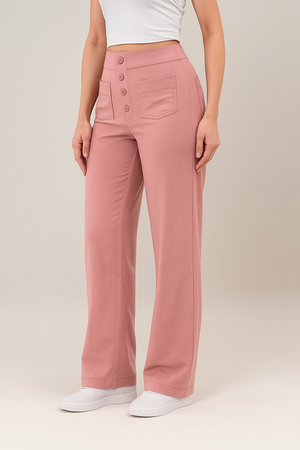 Elsa | Elastische broek met hoge taille | 1+1 GRATIS