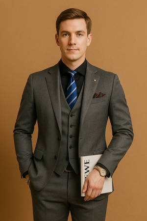 Herenpak 3 delig Elegant voor bruiloft en speciale gelegenheden in polyestervezel