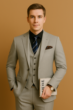 Herenpak 3 delig Elegant voor bruiloft en speciale gelegenheden in polyestervezel