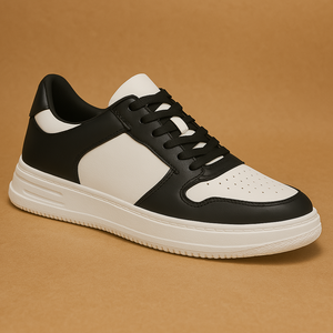 Heren leren sneakers met onzichtbare lift, comfortabel en stijlvol