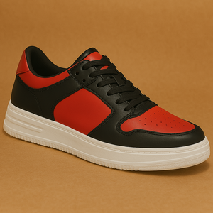 Heren leren sneakers met onzichtbare lift, comfortabel en stijlvol