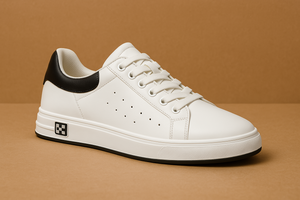 Heren leren sneakers met onzichtbare lift Comfortabel