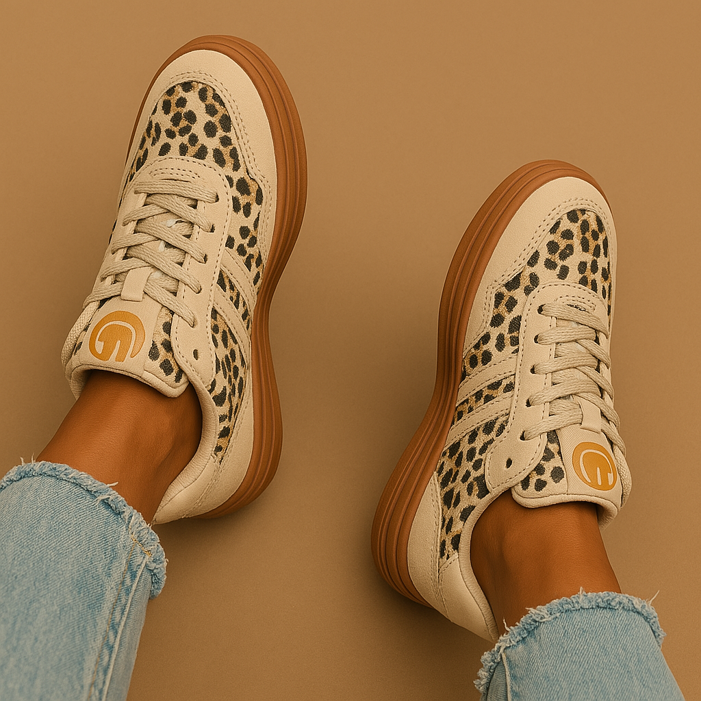 SAVINA - Sneakers da donna con stampa leopardata e vestibilità comoda