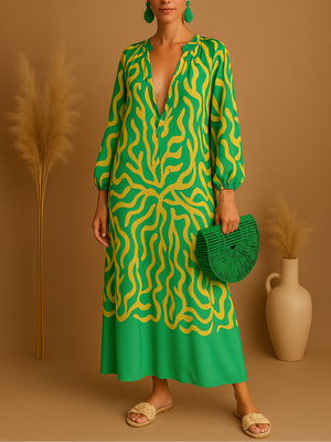 LUNAYA – Luchtige Zomerjurk voor dames in boho stijl van katoen