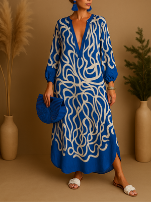 LUNAYA – Luchtige Zomerjurk voor dames in boho stijl van katoen