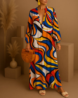 LUNAYA – Luchtige Zomerjurk voor dames in boho stijl van katoen