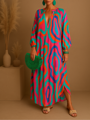 LUNAYA – Luchtige Zomerjurk voor dames in boho stijl van katoen