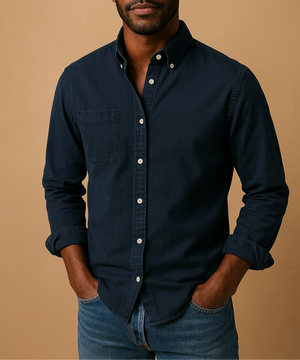 MARCEL - Elegante beige herenoverhemden van katoen voor werk en vrije tijd