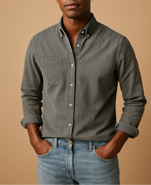 MARCEL - Elegante beige herenoverhemden van katoen voor werk en vrije tijd