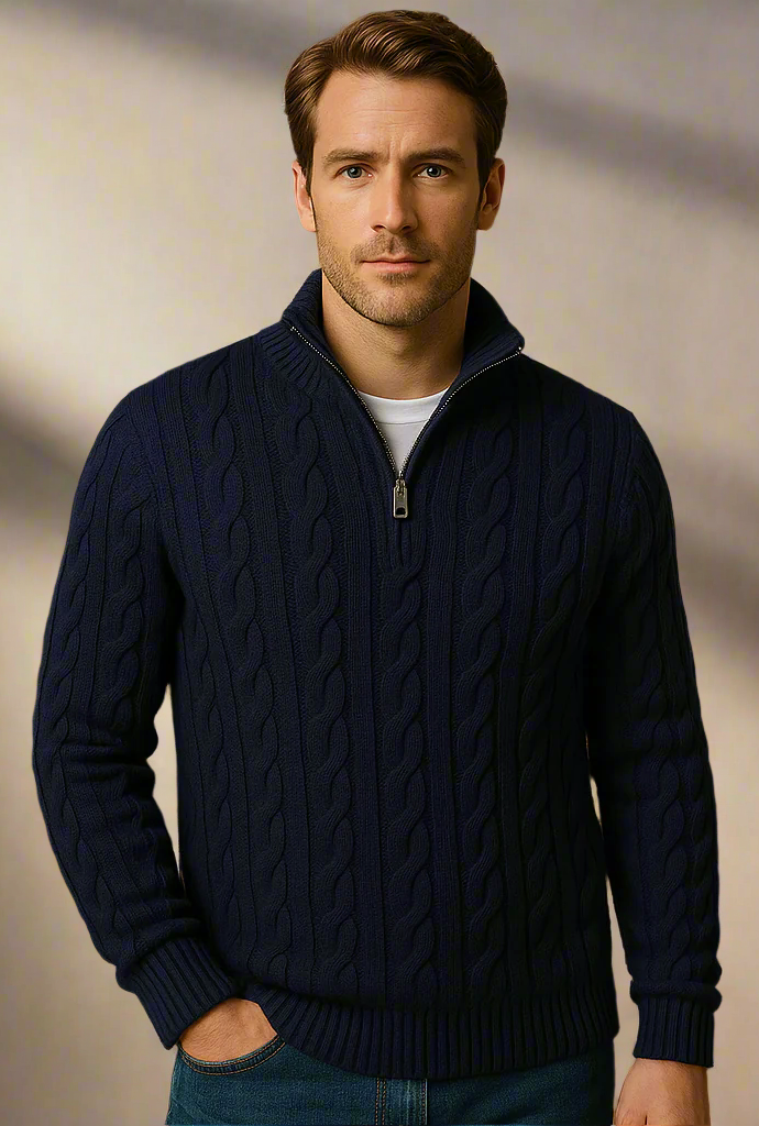 Liora – Gestricktes Herren-Poloshirt - Weiß, Atmungsaktiv & Stilvoll für den täglichen Gebrauch und Freizeit