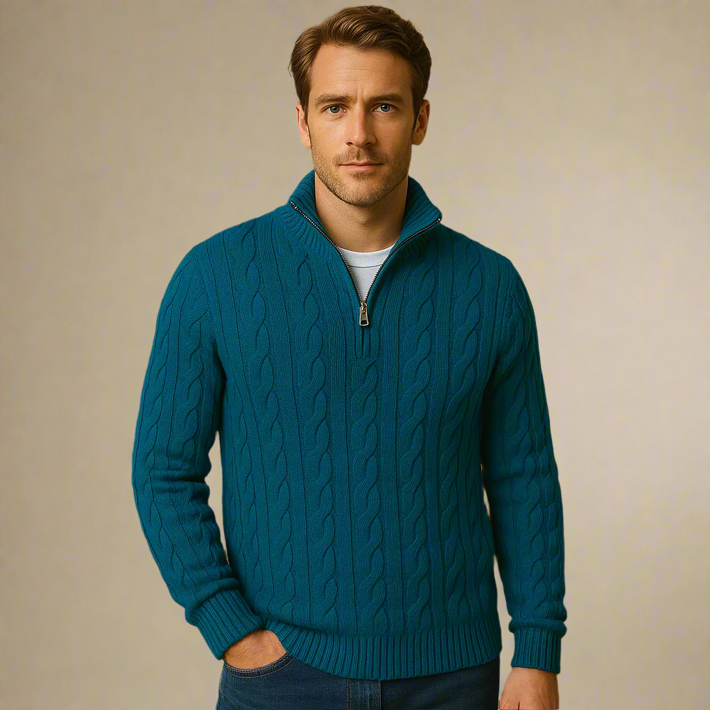 Liora – Gestricktes Herren-Poloshirt - Weiß, Atmungsaktiv & Stilvoll für den täglichen Gebrauch und Freizeit