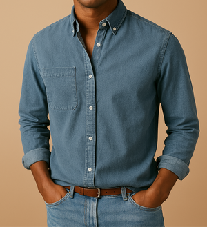 MARCEL - Elegante beige herenoverhemden van katoen voor werk en vrije tijd