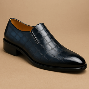 Elegante heren loafers – leren schoenen met krokodillenpatroon