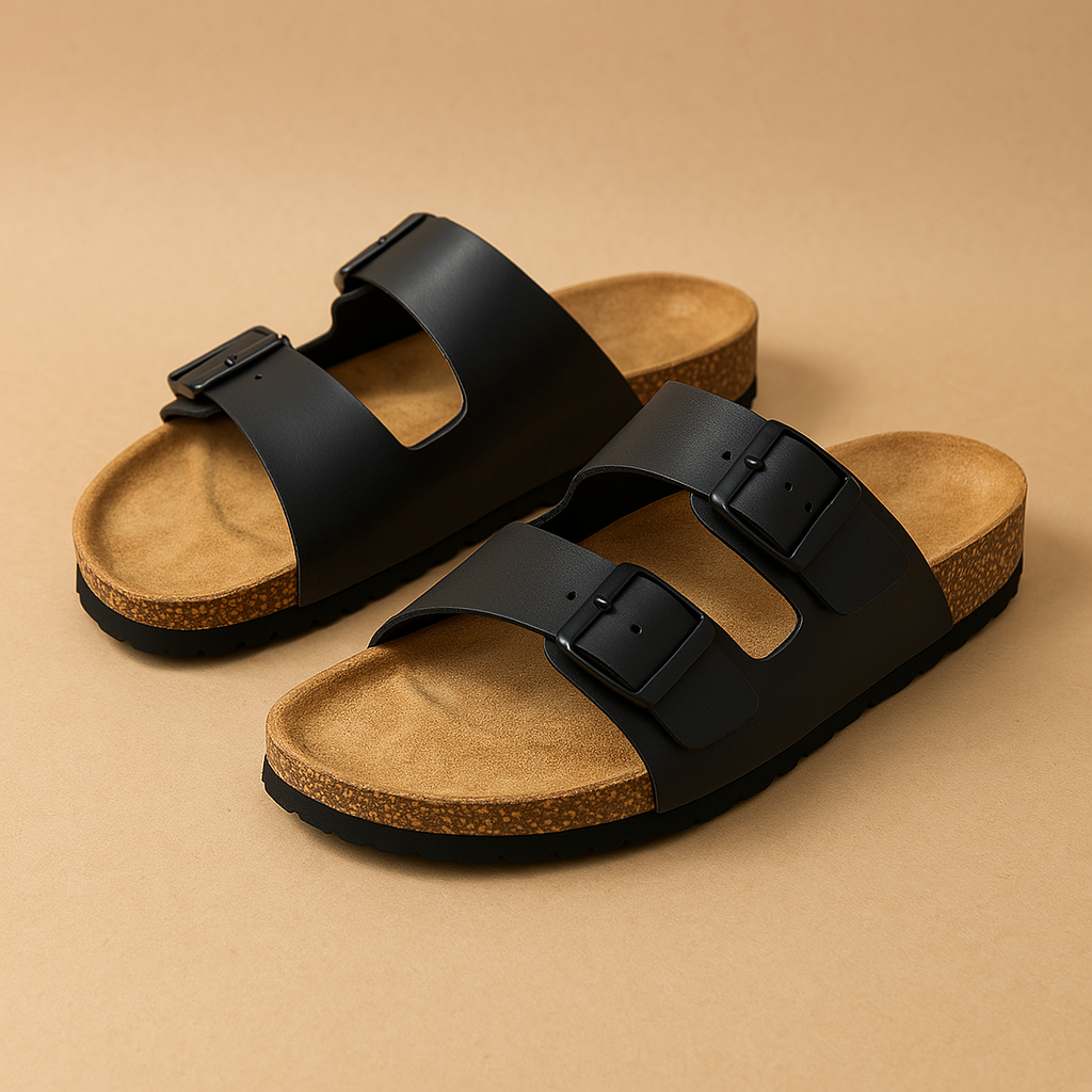 SANTORINI - Herrensandalen aus Leder Atmungsaktiv Ergonomisch für den Sommer