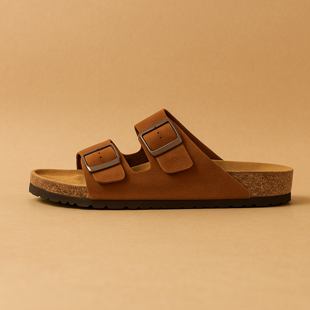 SANTORINI - Herrensandalen aus Leder Atmungsaktiv Ergonomisch für den Sommer