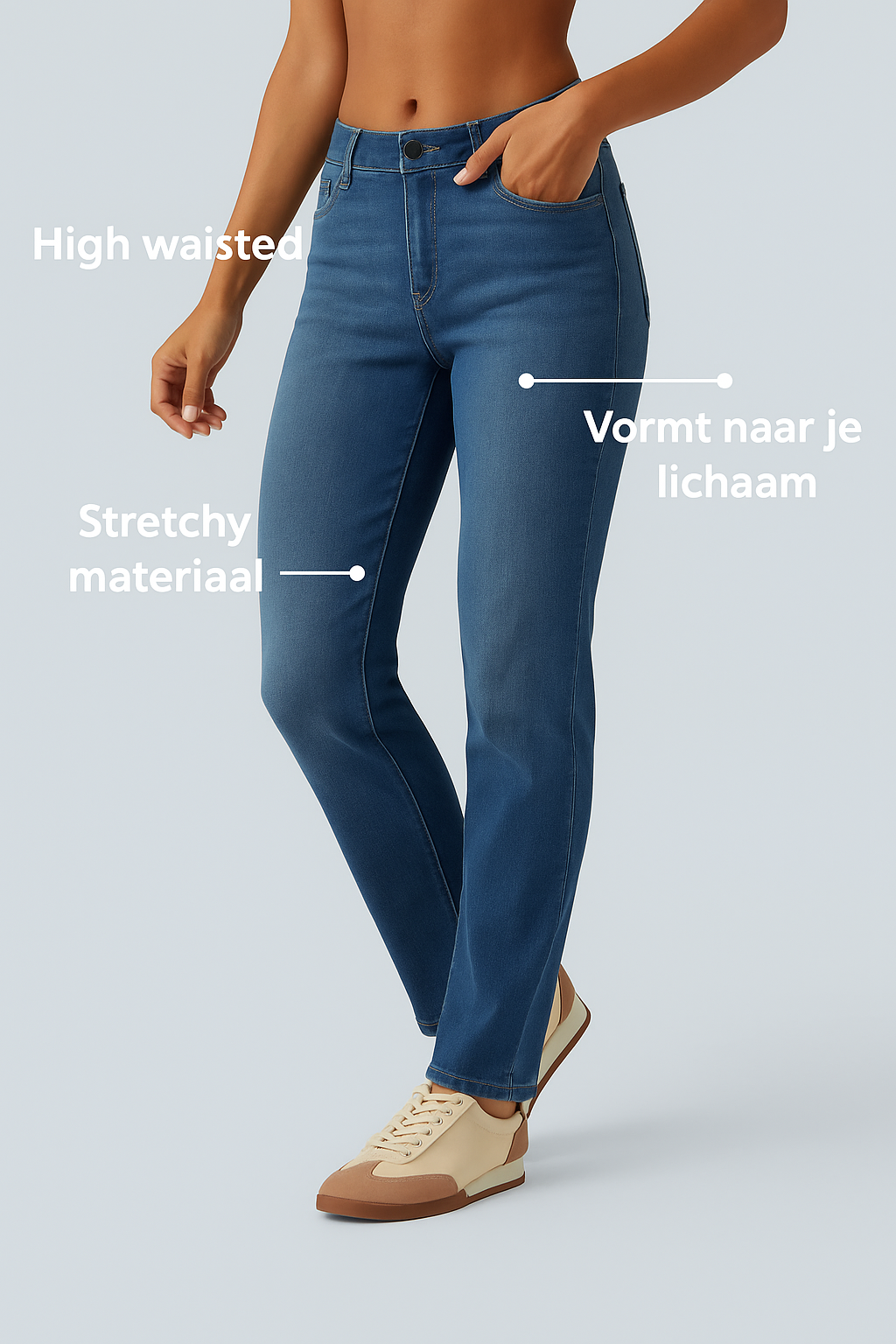JeanFlex™ Mid-Rise Stretch-Jeans für den Alltag