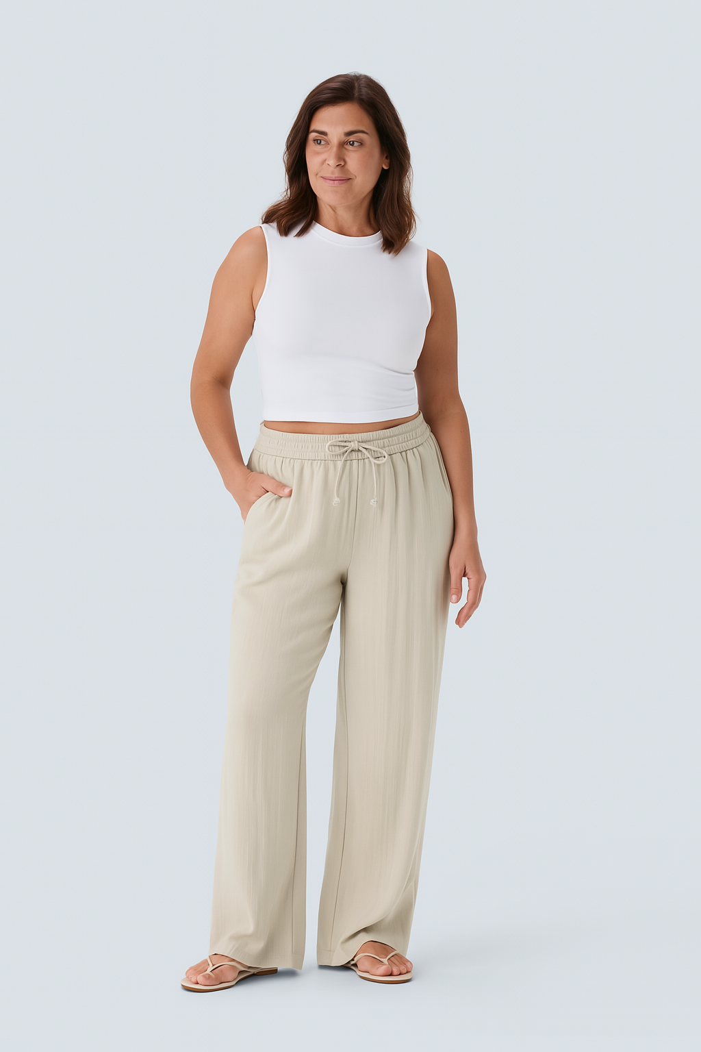 Lisa | Comfortabele & Luchtige Linnen Broek met Elegante Pijpen | 1+1 Gratis