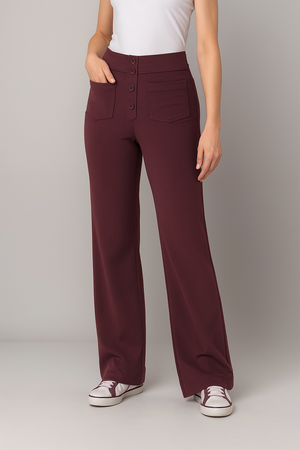 Elsa | Elastische broek met hoge taille | 1+1 GRATIS