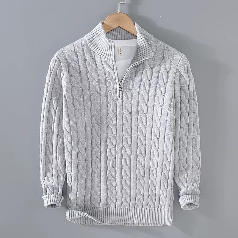 Liora – Gestricktes Herren-Poloshirt - Weiß, Atmungsaktiv & Stilvoll für den täglichen Gebrauch und Freizeit