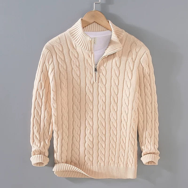 Liora – Gestricktes Herren-Poloshirt - Weiß, Atmungsaktiv & Stilvoll für den täglichen Gebrauch und Freizeit