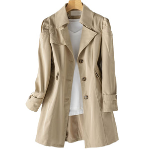 ELVINA – Stijlvolle Tussenjas Trenchcoat voor Dames, Perfect voor Lente en Herfst