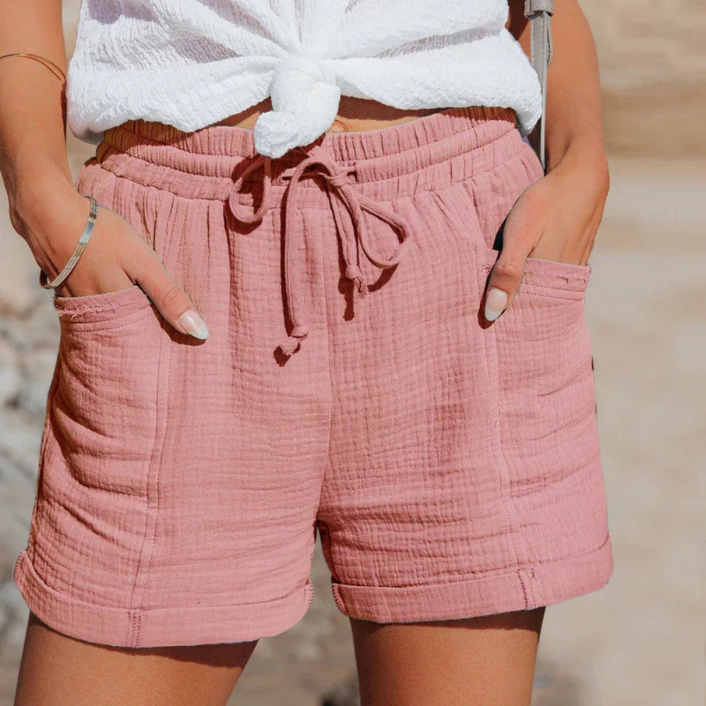 SORELLA – Luftige Baumwollshorts mit elastischem Bund und praktischen Taschen für den Sommer