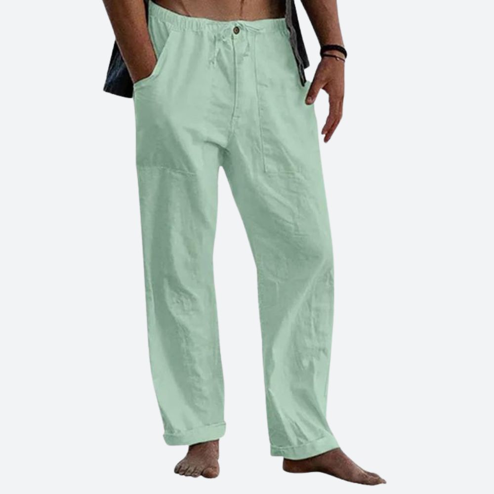 MALON – Pantalón casual de lino aireado para hombre