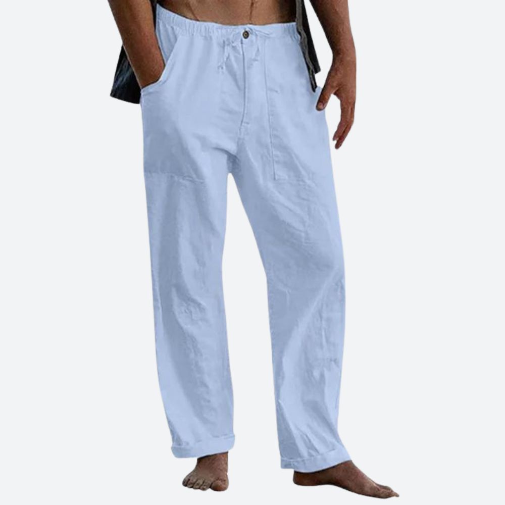 MALON – Pantalón casual de lino aireado para hombre