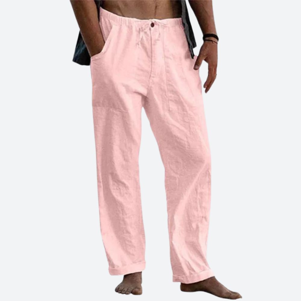 MALON – Pantalón casual de lino aireado para hombre
